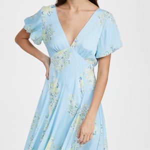EUC Free People Laura Printed Maxi Dress Size XS TP
